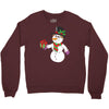 smiling snowman holding out christmas Crewneck Sweatshirt