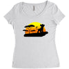Mufasa and Simba Lion King Women's Triblend Scoop T-shirt