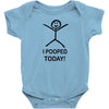 i pooped today Baby Bodysuit