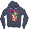zombified big boy Zipper Hoodie