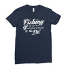 fishing   through his fly! Ladies Fitted T-Shirt
