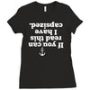 if you can read this i have capsized Ladies Fitted T-Shirt
