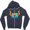 high tooths with joint Zipper Hoodie