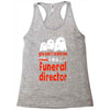 can't scare me halloween funeral direct Racerback Tank
