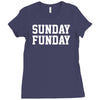 sunday funday party funny tee Ladies Fitted T-Shirt