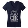 the lake is calling Women's V-Neck T-Shirt