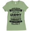 Super Cool Grammy Of A Freaking Awesome Granddaughter Ladies Fitted T-Shirt