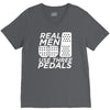 real men use 3 pedals V-Neck Tee
