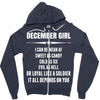 Super December Girl Zipper Hoodie