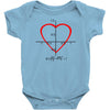 geek love shirt Baby Onesie