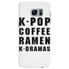 k pop coffee ramen k dramas Samsung Galaxy S7 Edge Case