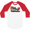 pizza is my valentine 3/4 Sleeve Shirt