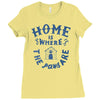 home is where the paws are Ladies Fitted T-Shirt
