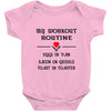 breakfast workout routine girls muscle top Baby Onesie