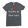 boobs &amp; fast cars Ladies Fitted T-Shirt