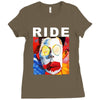 ride going blank again rock music band Ladies Fitted T-Shirt