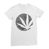 cannabis fingerprinting (black) Ladies Fitted T-Shirt