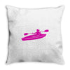 kayak chick Throw Pillow
