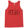 santa red glitter Tank Top