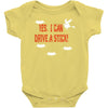 yes i can drive a stick Baby Bodysuit