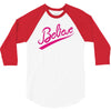 believe hand lettering printed t shirt 3/4 Sleeve Shirt