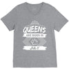 Queens Are Born In July V-Neck Tee