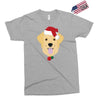 golden retriever dog with red santa's hat Exclusive T-shirt