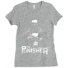 black and white Ladies Fitted T-Shirt