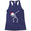 skeleton dabbing christmas Racerback Tank