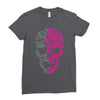 two coloured patterned skull   mens funny Ladies Fitted T-Shirt