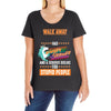 walk away i have anger issues Ladies Curvy T-Shirt