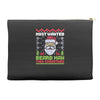 most wanted beard man this christmas Accessory Pouches