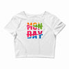 monday crossed out Crop Top