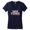 save ferris Women's V-Neck T-Shirt