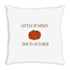 due in october Throw Pillow