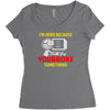 i'm here because you broke something Women's Triblend Scoop T-shirt