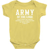 Army Of The Lord Christian T Shirts Bible Verse Baby Onesie