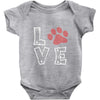 love paw rhinestud Baby Onesie