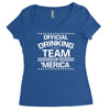 official drinking team 'merica Women's Triblend Scoop T-shirt