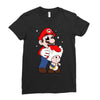 mario licking toad Ladies Fitted T-Shirt