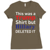 this was a trump shirt but hillary deleted it Ladies Fitted T-Shirt