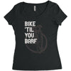 bike 'til you barf Women's Triblend Scoop T-shirt