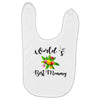 world's best mommy with flowers Baby Bibs
