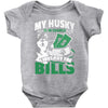 my husky is in charge! Baby Bodysuit