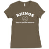 rhinos, they're just fat unicorns Ladies Fitted T-Shirt