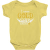 I Wear Gold For My Hero In Haven Baby Bodysuit