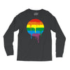 rainbow colored stripes dot running splashes Long Sleeve Shirts