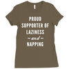 laziness and napping Ladies Fitted T-Shirt