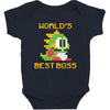 World's Best Boss Mario Baby Bodysuit