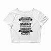 Super Cool Grammy Of A Freaking Awesome Granddaughter Crop Top